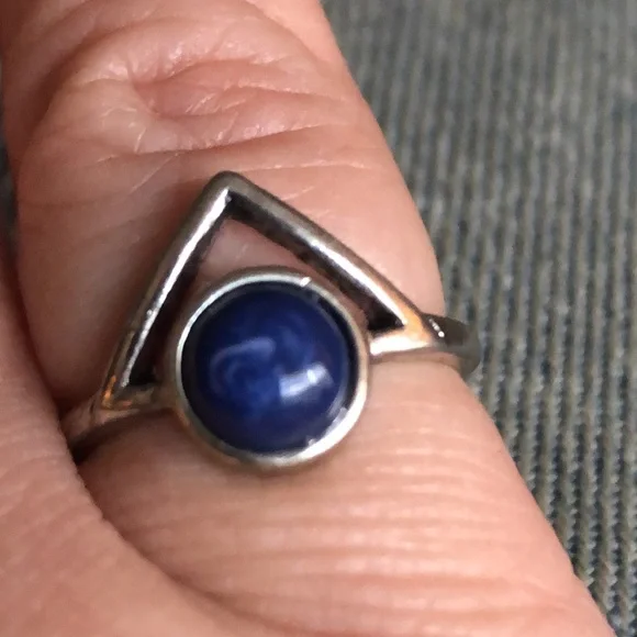 🇺🇸Interesting blue stone ring - Picture 2 of 4